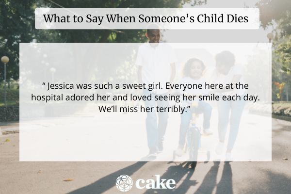What to say when someone's child dies