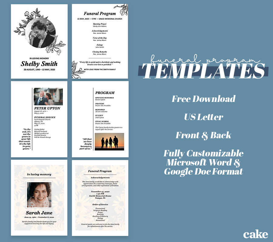 free download of funeral service invitation templates for word