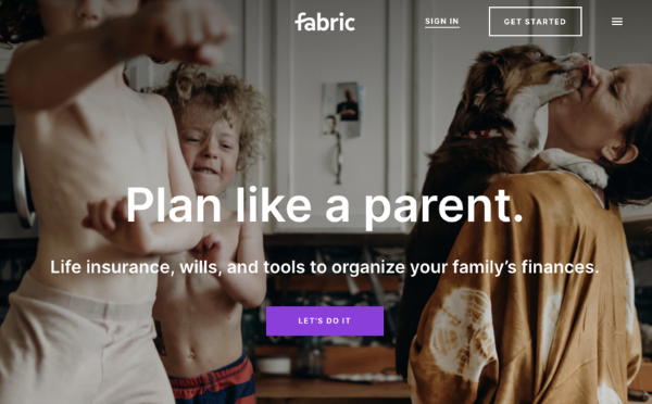 Fabric Wills' Welcome Screen