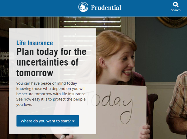Prudential's home page
