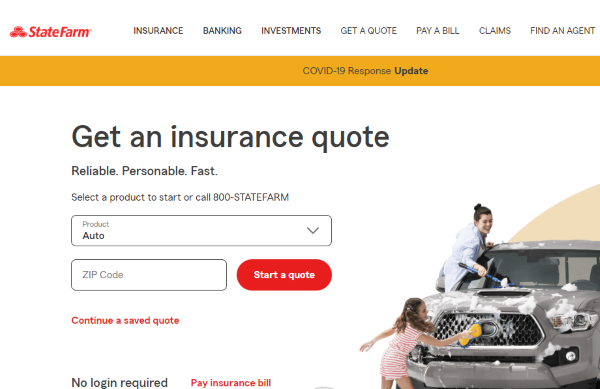 State Farm's home page